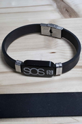 A01 - SOS Armband Gummi mit NFC Chip