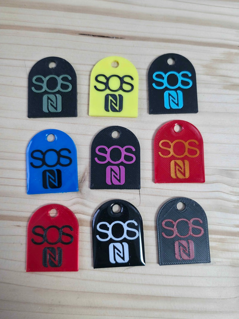 ZA02 Individueller SOS Schlüsselanhänger für eigene Farbgestaltung