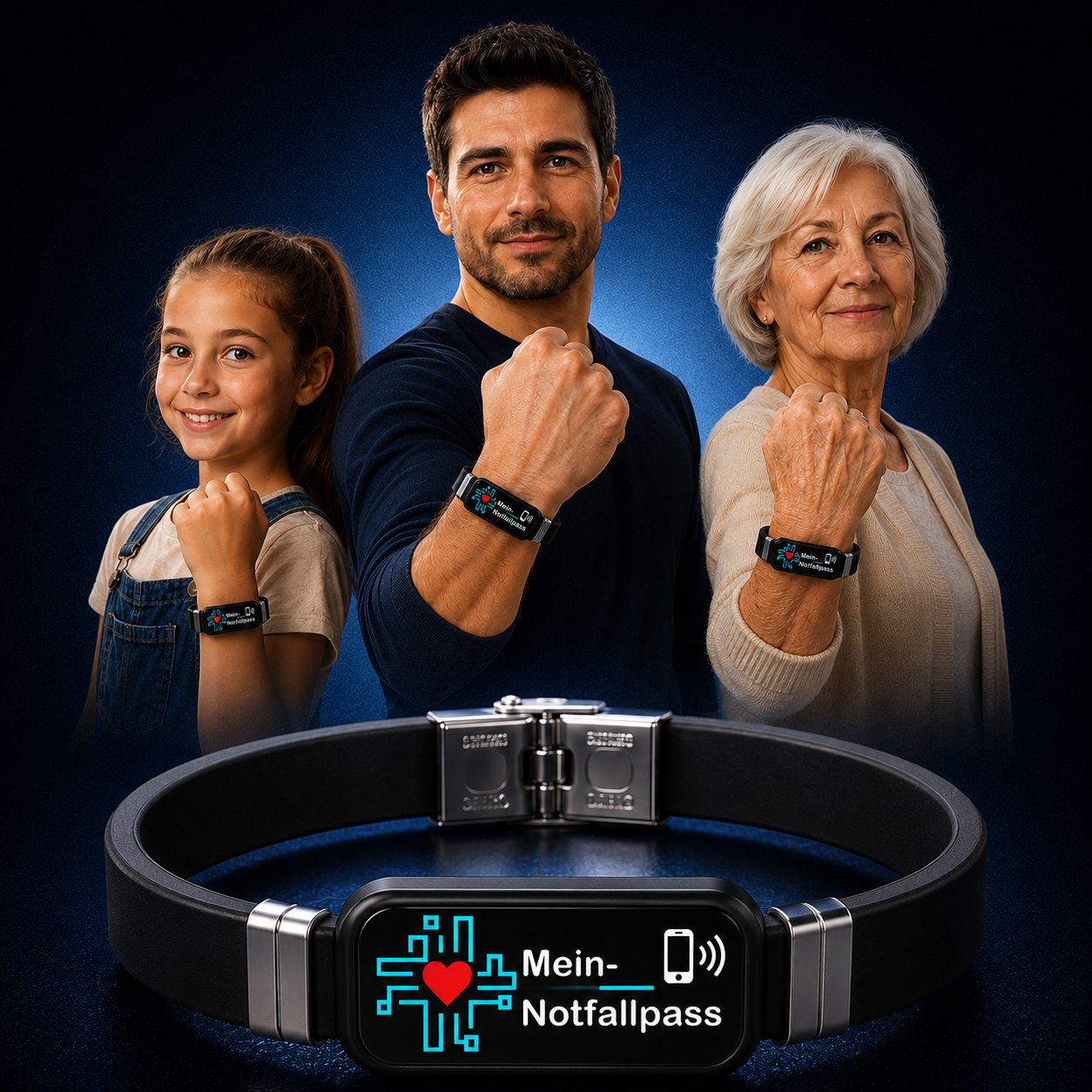 Z01 - Mehrteiliges SOS-Armband Set 3er-Pack