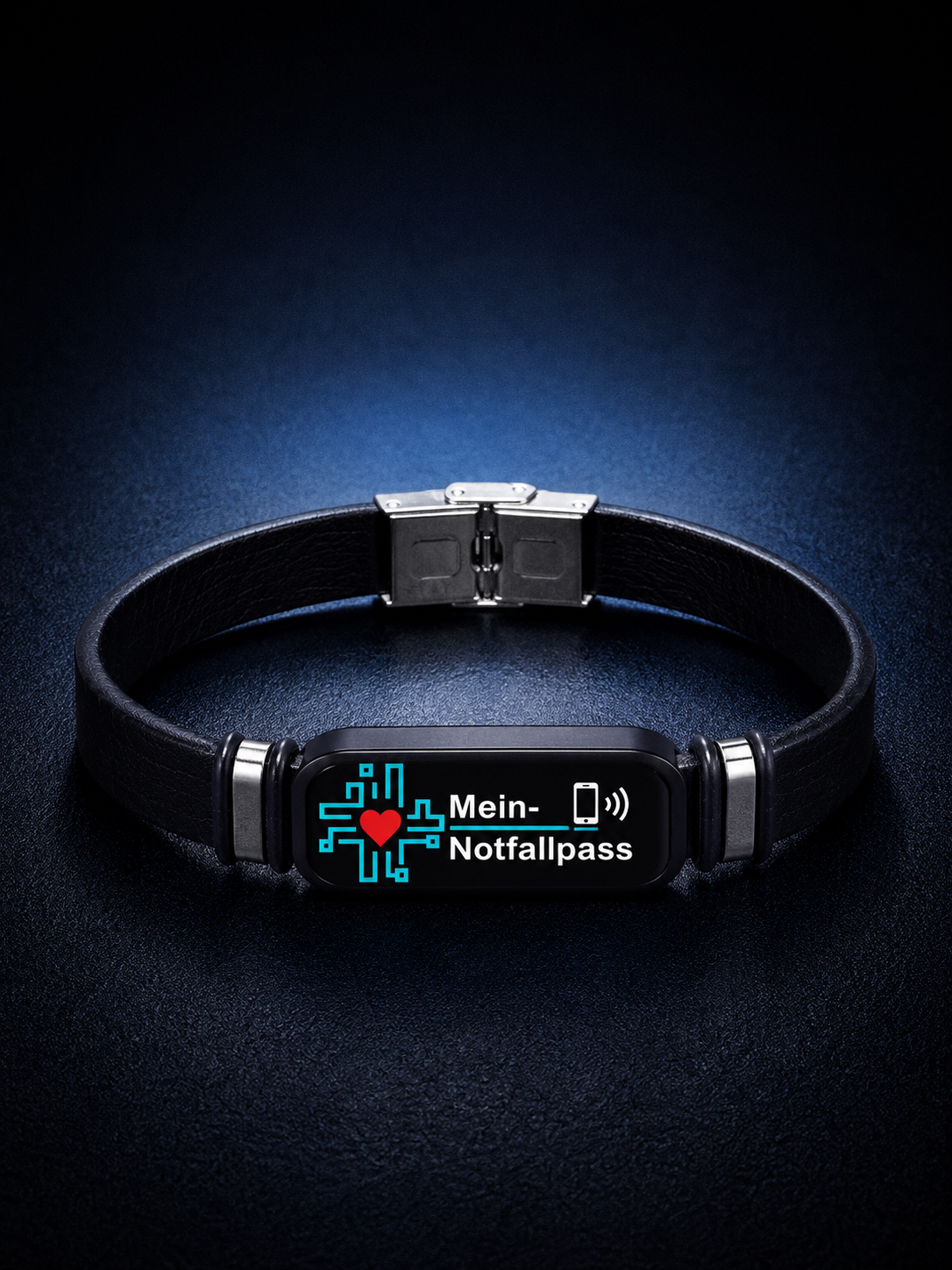A05- Kunstleder SOS Armband mit NFC Chip