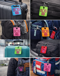 ZA04 SOS Kofferanhänger mit NFC Individuell gestaltbar für Reisegepäck
