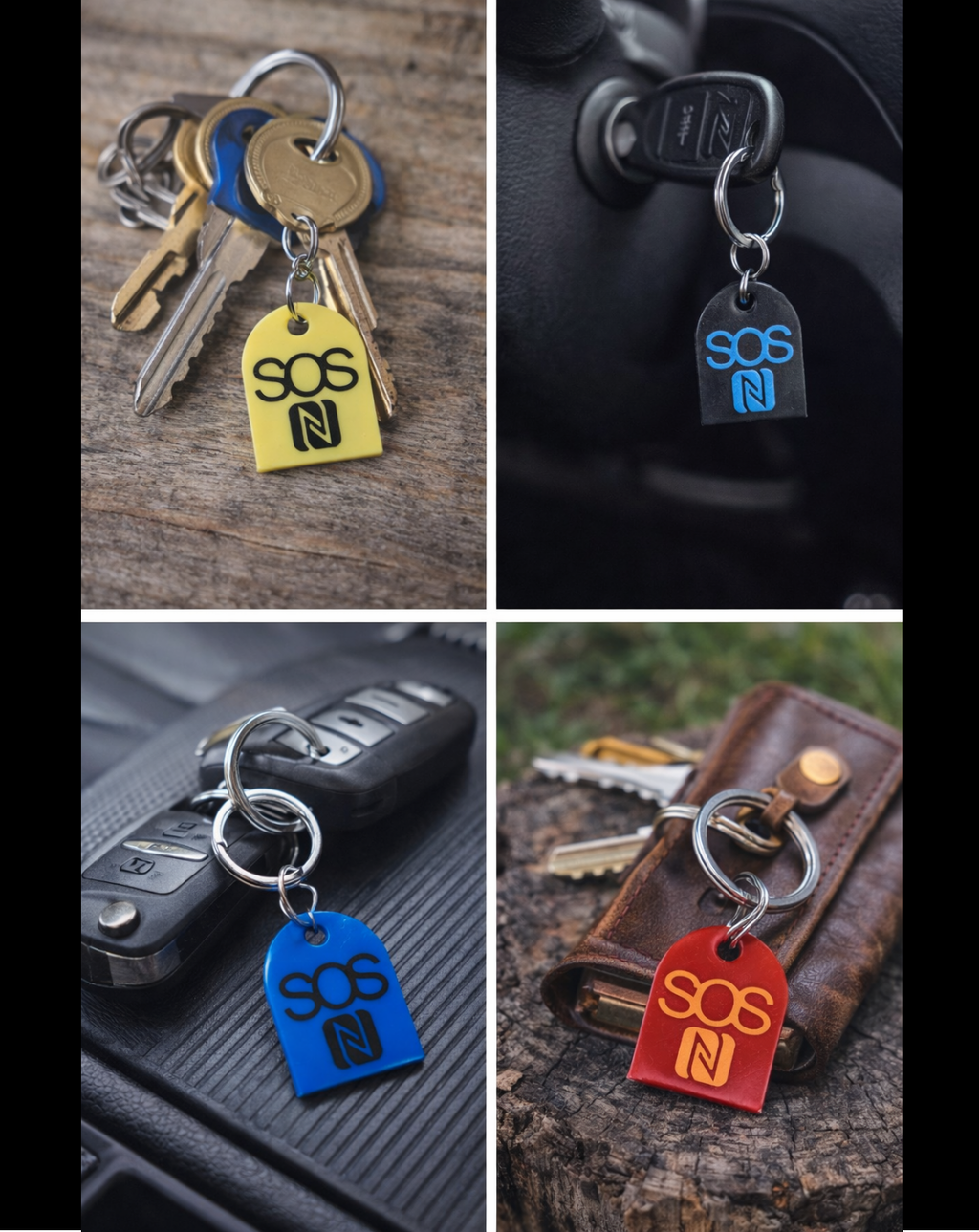 ZA02 Individueller SOS Schlüsselanhänger für eigene Farbgestaltung