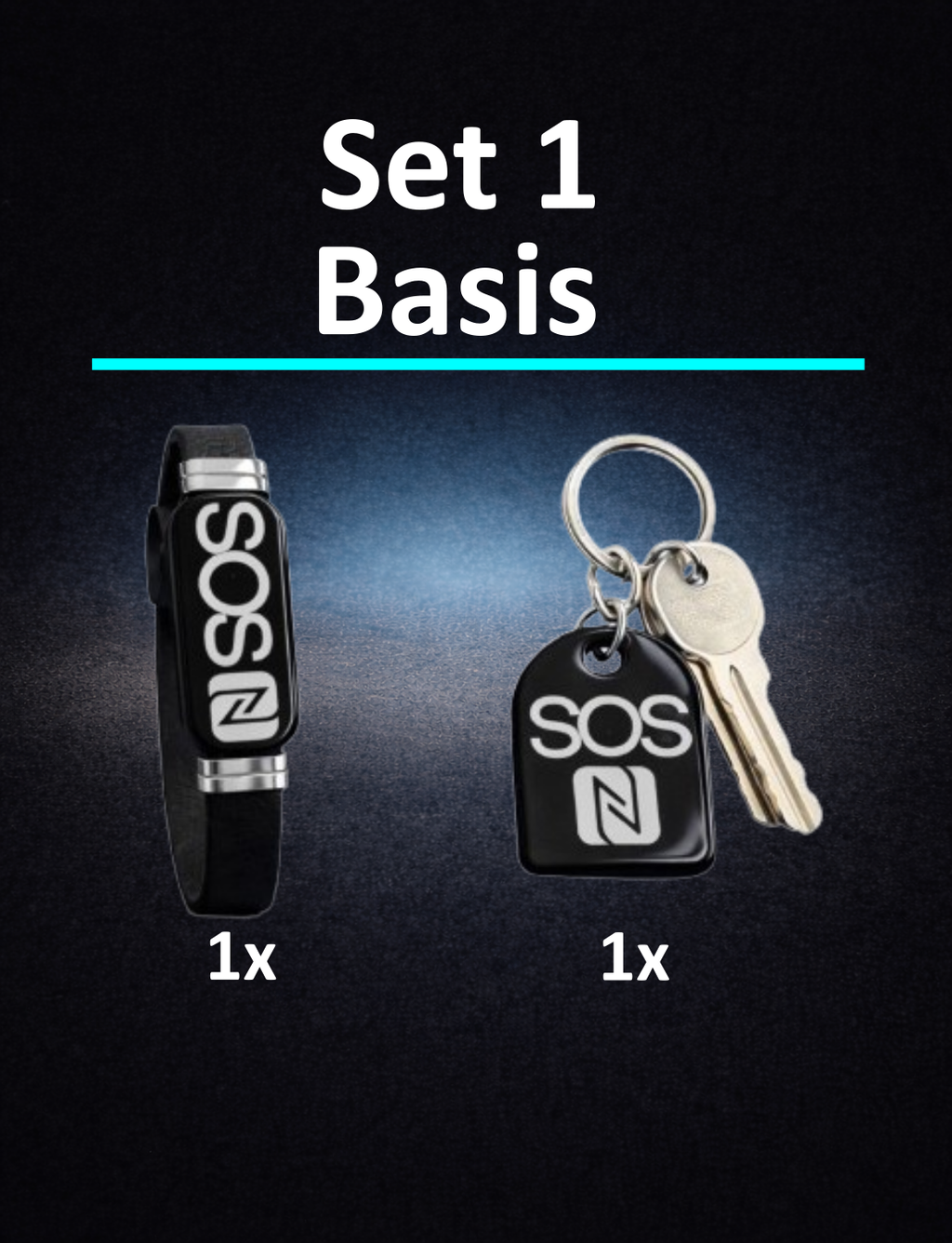 Set 1 Basis Set Sicherheit am Körper und am Schlüssel