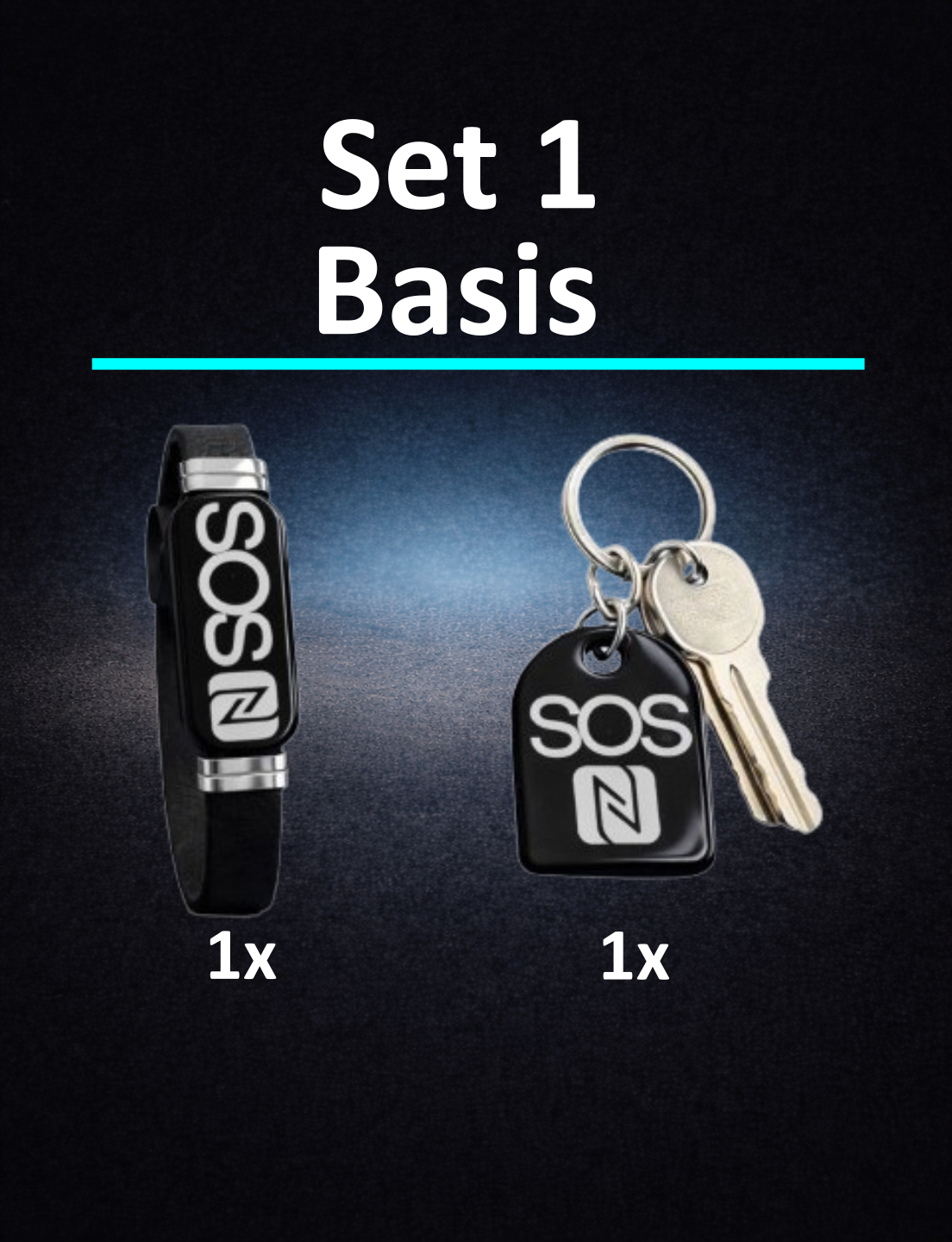 Set 1 Basis Set Sicherheit am Körper und am Schlüssel
