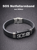 A01 - Silikon SOS Armband mit NFC Chip